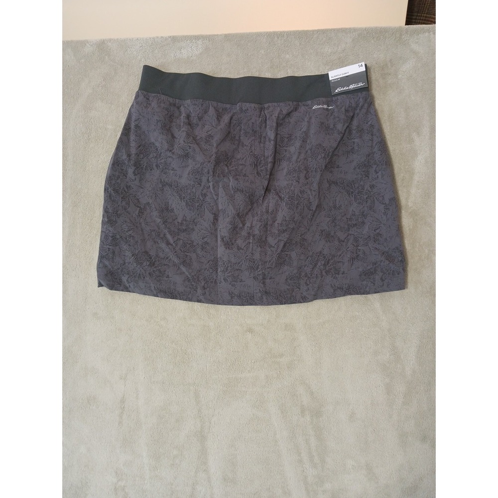 NWT Eddie Bauer Womens Skort Skirt Gray Size 14 Pockets Stretchy Travex Flexico - Picture 10 of 12